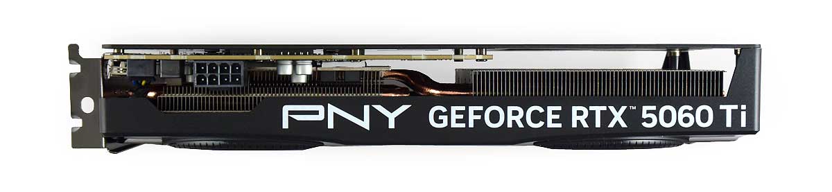 Pro zvětšení klikni PNY RTX 5060 Ti 16G OC Dual Fan; horní strana