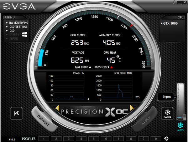 EVGA GTX 1060 SC Gaming 6GB Precision XOC 3